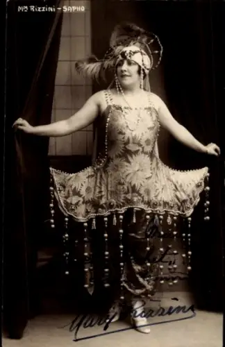 Ak Opernsängerin? Mary Rizzini, Autogramm
