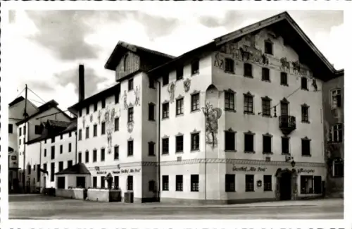 Ak Holzkirchen in Oberbayern, Hotelgasthof Alte Post, Außenansicht