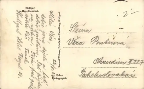 Ak Stuttgart in Württemberg, Hauptbahnhof, Straßenbahn