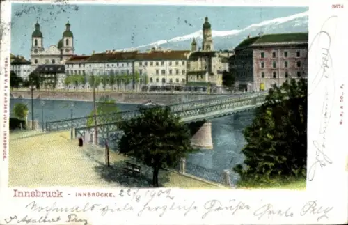 Ak Innsbruck in Tirol, Innbrücke