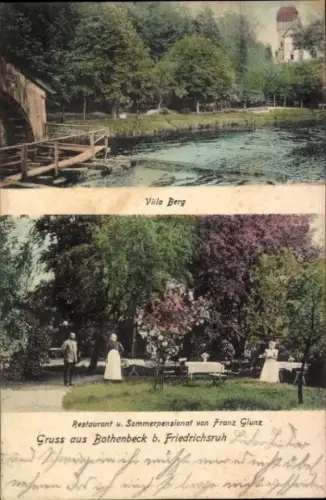 Ak Rothenbeck Rotenbek Kuddewörde in Lauenburg, Villa Berg, Restaurant Franz Glunz