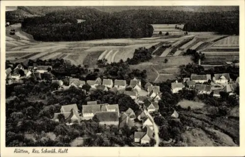 Ak Hütten Mainhardt Kreis Schwäbisch Hall Württemberg, Luftaufnahme
