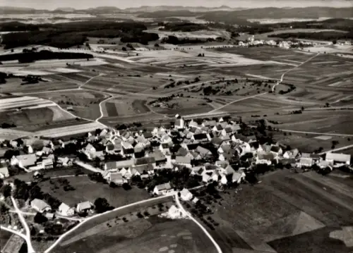 Ak Oberstetten Kreis Münsingen Hohenstein Württemberg, Fliegeraufnahme