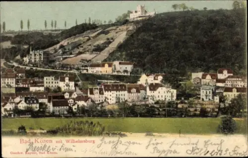 Ak Bad Kösen Naumburg an der Saale, Ort mit Wilhelmsburg