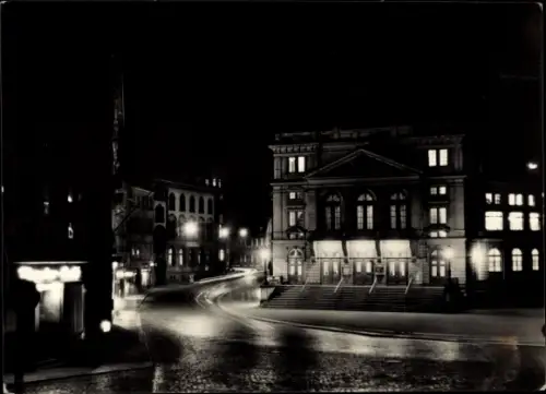 Ak Altenburg in Thüringen, Theater, Nacht