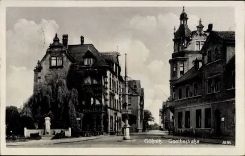 Ak Gößnitz in Thüringen, Blick auf die Goethestraße