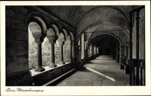 Ak Bonn am Rhein, Münsterkreuzgang