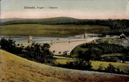 Ak Einsiedel Chemnitz, Talsperre