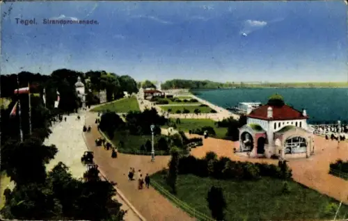 Ak Berlin Reinickendorf Tegel, Strandpromenade