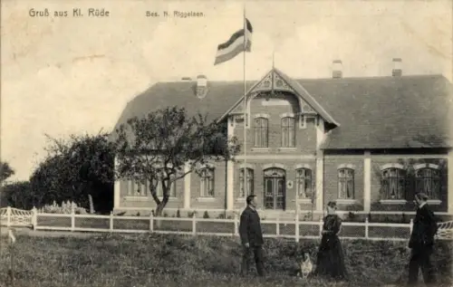 Ak Klein Rüde in Angeln, Haus N. Riggelsen
