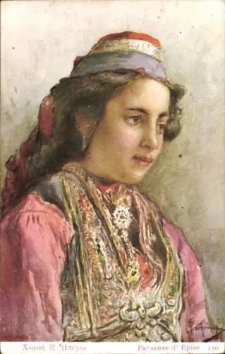 Künstler Ak Grèce, Paysanne d' Epire