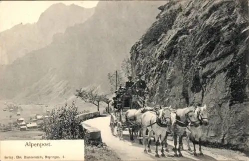 Ak Alpenpost, Postkutsche