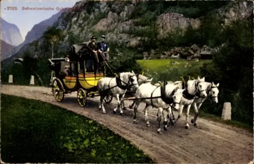 Ak Schweizerische Post, Postkutsche