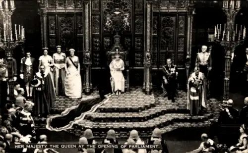 Ak The State Opening of Parliament by Her Majesty The Queen, Königin Elisabeth II
