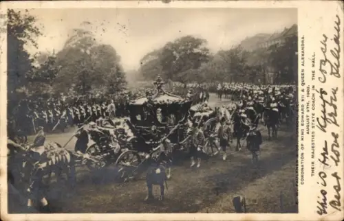 PC London City England, Coronation of King Edward VI, Queen Alexandra, 1902