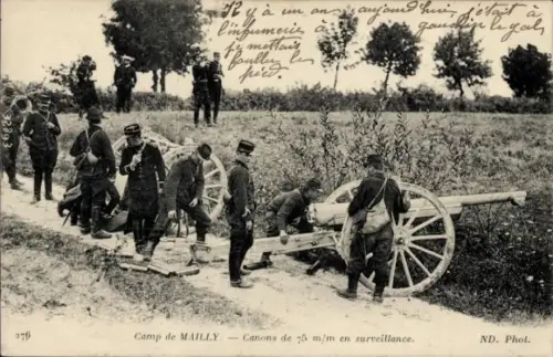 Ak Französische Armee, Artillerie, Geschütze