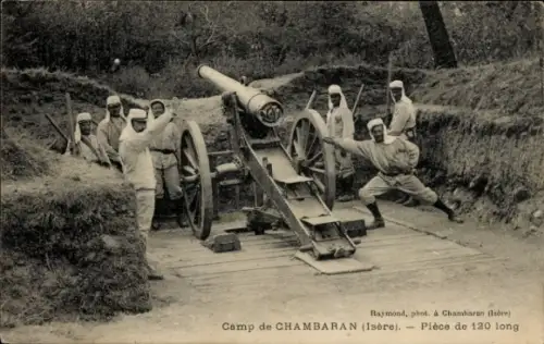 CPA Chambaran Isère, Camp, Pièce de 120 long