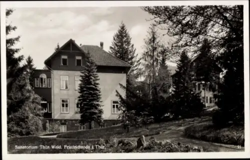 Ak Friedrichroda im Thüringer Wald, Sanatorium Thür. Wald,  Bäume, Weg