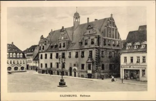 Ak Eilenburg Sachsen, Buchbinderei Kimpel, Rathaus