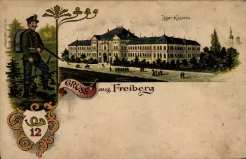 Litho Freiberg in Sachsen, Jäger-Kaserne