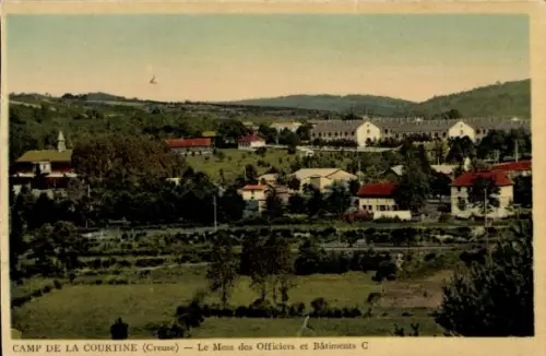 CPA La Courtine Creuse, Camp, Le Mess des Officiers et Bâtiments C