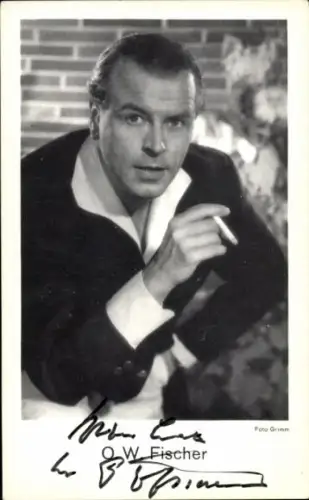 Ak Schauspieler O. W. Fischer, Autogramm