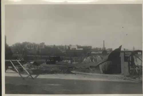 Original Foto Berlin Tiergarten, Moabit, Achenbachbrücke, um 1947, ca. 12 x 17 cm