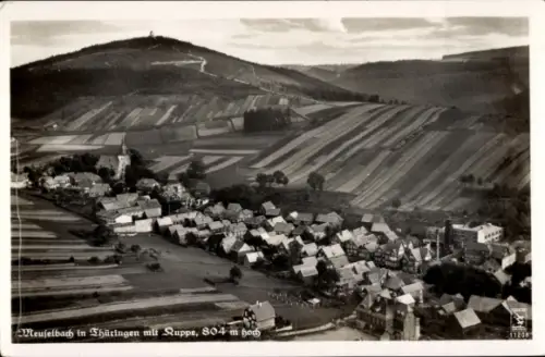 Ak Meuselbach in Thüringen, Fliegeraufnahme vom Ort
