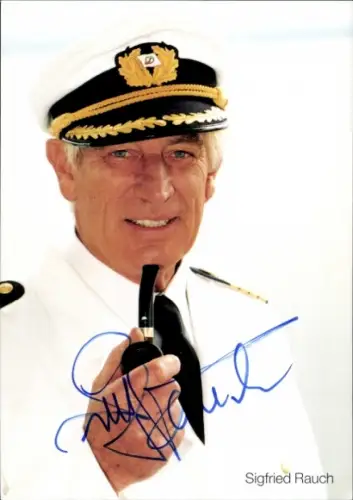 Ak Schauspieler und Sänger Siegfried Rauch, Kapitän, Portrait, Autogramm