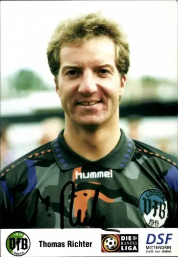 Autogrammkarte Fußballer Thomas Richter, VfB Lübeck, Autogramm