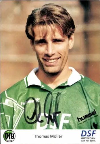 Autogrammkarte Fußballer Thomas Möller, VfB Lübeck, Autogramm