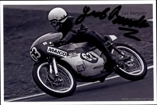 Foto Motorradrennfahrer Gert Bender, Motorrad