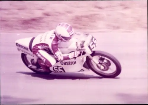 Foto Motorradrennfahrer Guy Bertin, Motorrad, Sieger