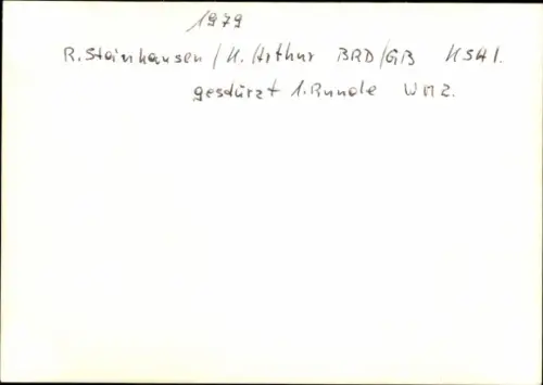 Foto Rennfahrer R. Steinhausen, K. Arthur, Autogramm