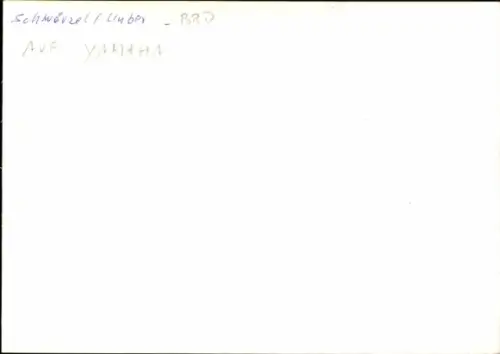 Foto Rennfahrer Schwürzel, Huber, Yamaha, Autogramm