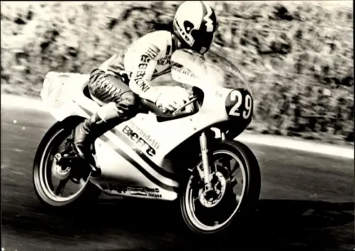 Foto Ak Rennfahrer Graziano Rossi auf Morbidello Motorrad