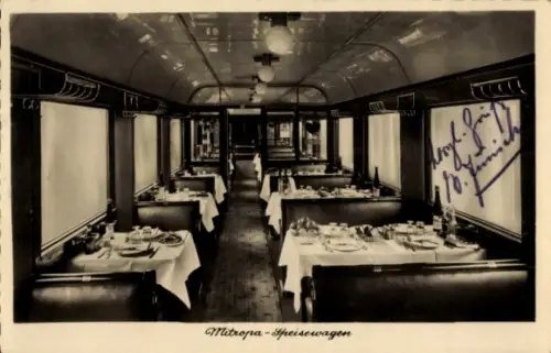 Ak Deutsche Eisenbahn, Mitropa, Speisewagen
