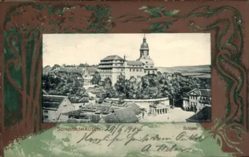 Passepartout Ak Sondershausen im Kyffhäuserkreis Thüringen, Schloss
