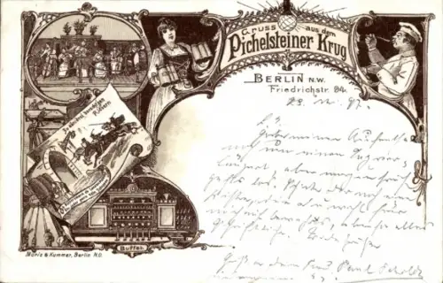 Litho Berlin Mitte, Friedrichstraße 94, Pichelsteiner Krug