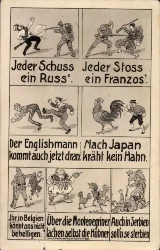 Ak Jeder Schuss ein Russ', jeder Stoß ein Franzos', Der Englishmann kommt auch jetzt dran, 1. WK
