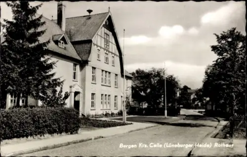 Ak Bergen Lüneburger Heide Niedersachsen, Rathaus