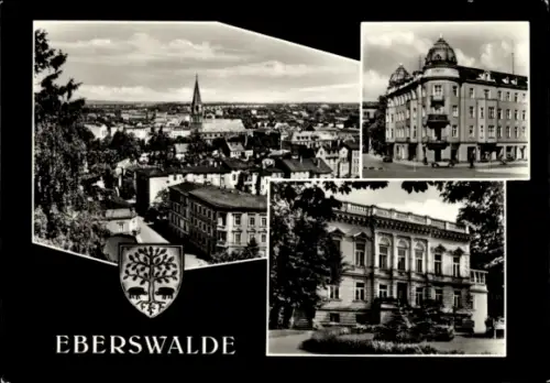 Ak Eberswalde in der Mark, Gesamtansicht, Teilansichten, Wappen