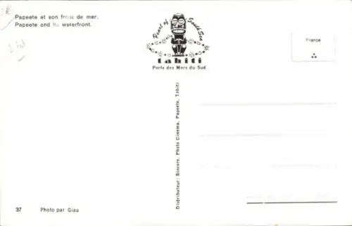 Ak Papeete Tahiti Ozeanien, Teilansicht, Straßenpartie