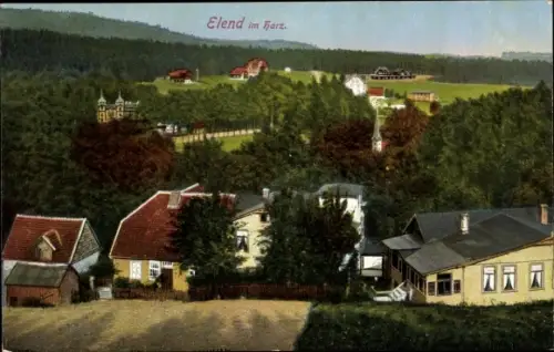 Ak Elend Oberharz am Brocken, Teilansicht