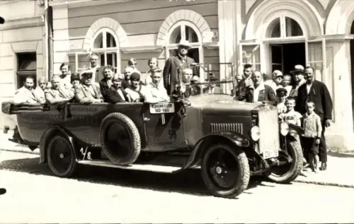 Foto Ak Bad Hall, Autobus, Kurkommission, Oberösterreichische Kraftwagen Verkehrs AG