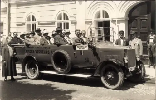 Foto Ak Bad Hall, Autobus, Kurkommission, Oberösterreichische Kraftwagen Verkehrs AG