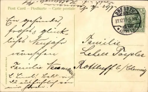 Ak Glückwunsch Neujahr, Kalender, Mädchen