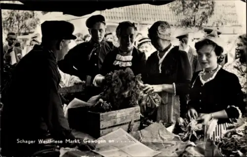 Ak Schagen Nordholland Niederlande, Westfriese Markt