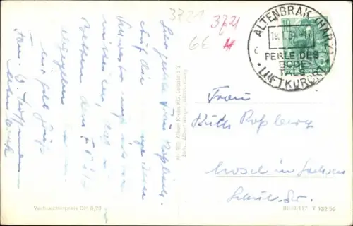 Ak Altenbrak Thale im Harz, Blick in das Forsthaus Totenrode, Innenansicht