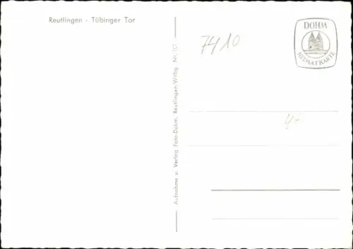 Ak Reutlingen in Württemberg, Tübinger Tor